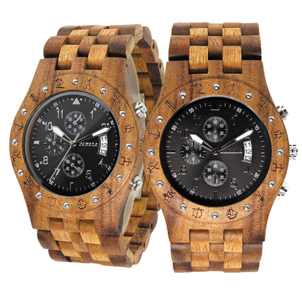 ASIAN KOA WOOD AND ASIAN MANGO WOOD WATCH #11A-BLF