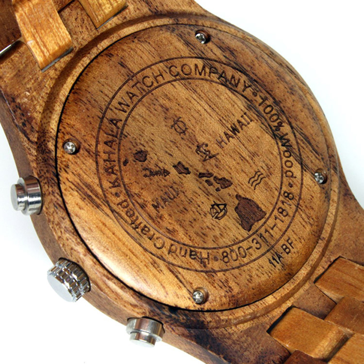 WOODEN WATCH MADE WITH ASIAN KOA WOOD AND ASIAN MANGO WOOD WATCH # 11A-BLF