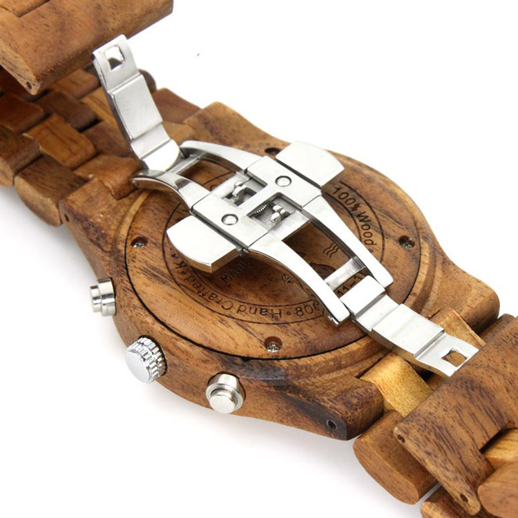 WOODEN WATCH MADE WITH ASIAN KOA WOOD AND MANGO WOOD # 11A-BF