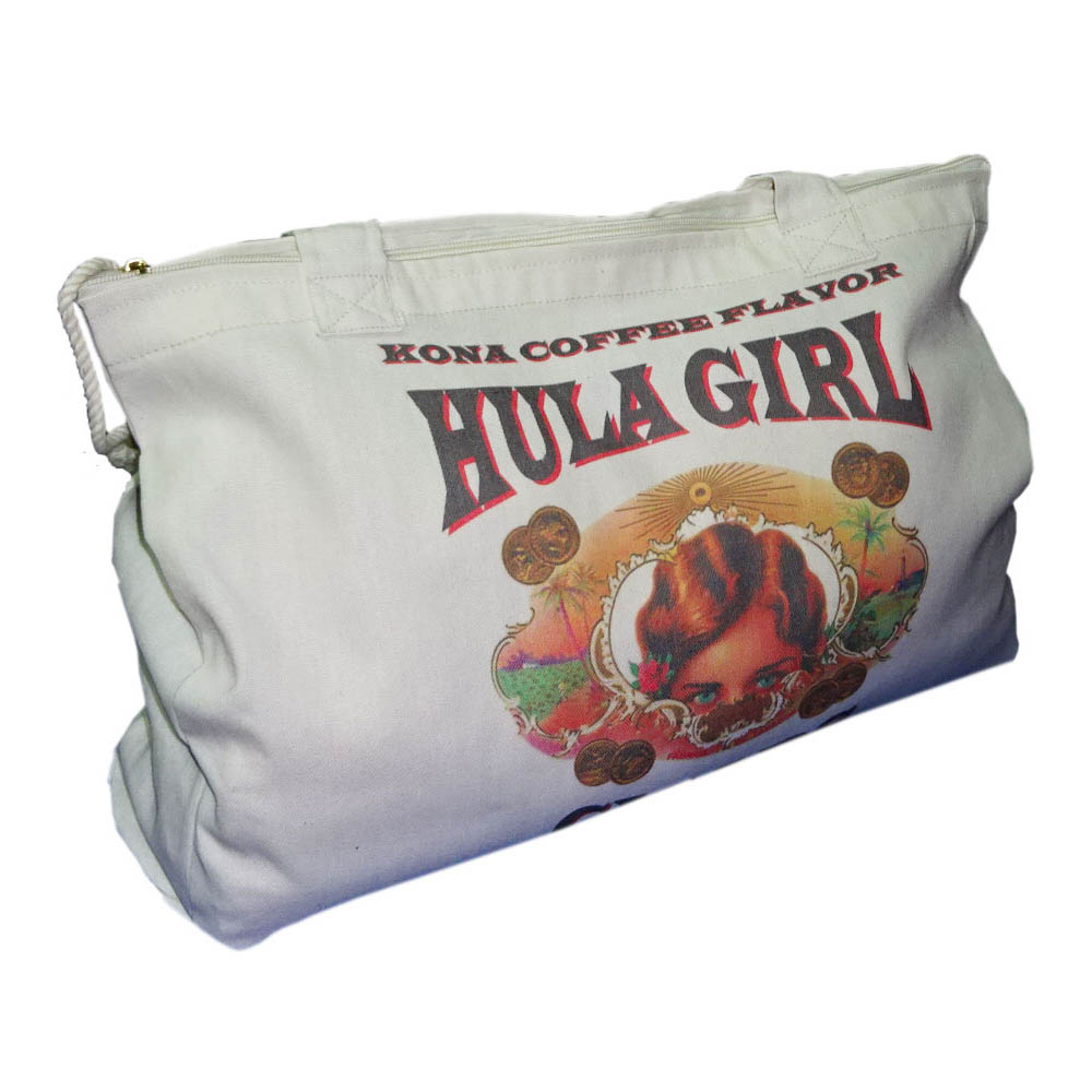 HULA GIRL COTTON BEACH BAG