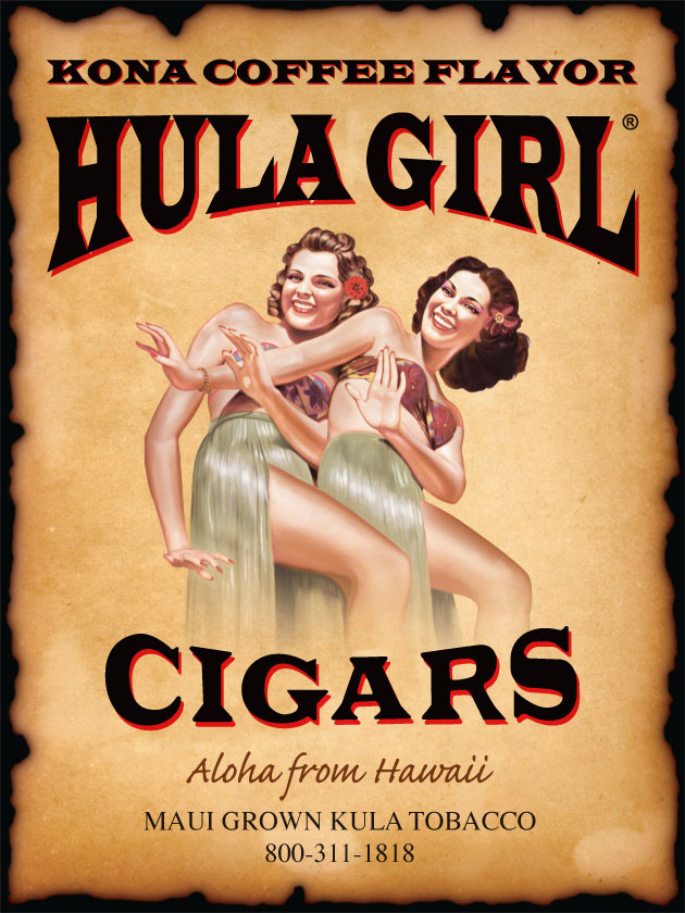 HULA GIRL CIGAR POSTER