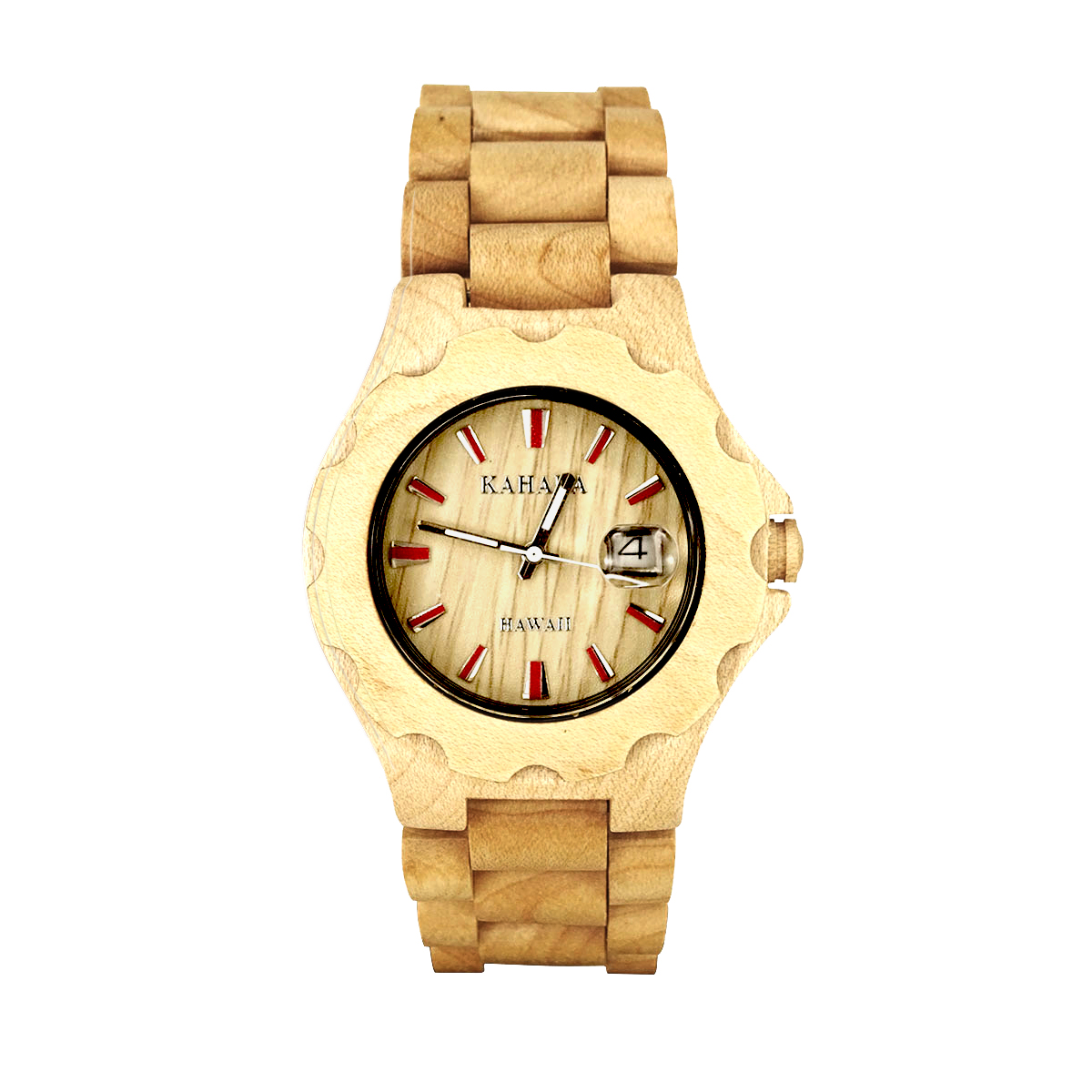 HANDMADE WOODEN WATCH MADE WITH MAPLE WOOD - KAHALA #71