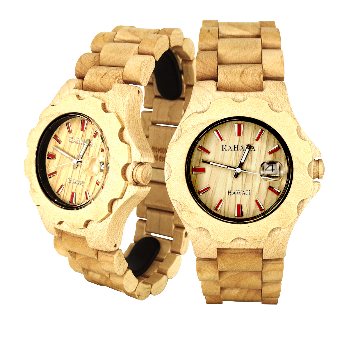 HANDMADE WOODEN WATCH MADE WITH MAPLE WOOD - KAHALA #71