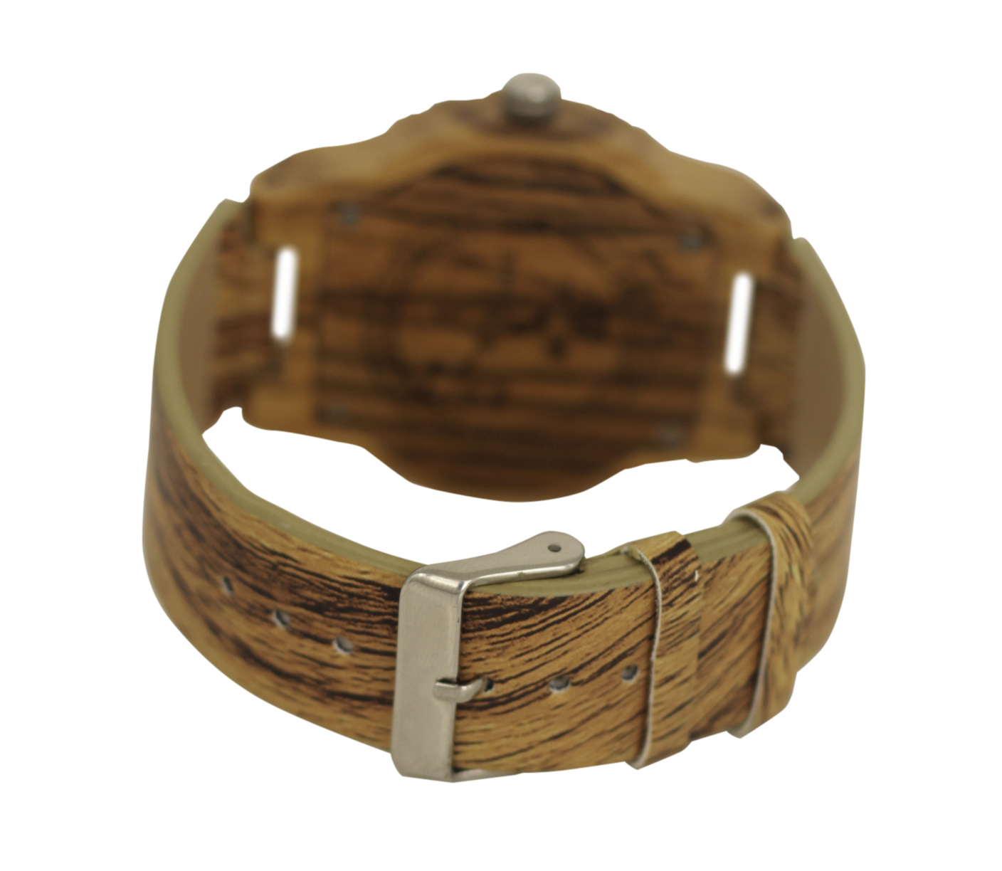 WOOD WATCH WITH LEATHER STRAP KAHALA #63