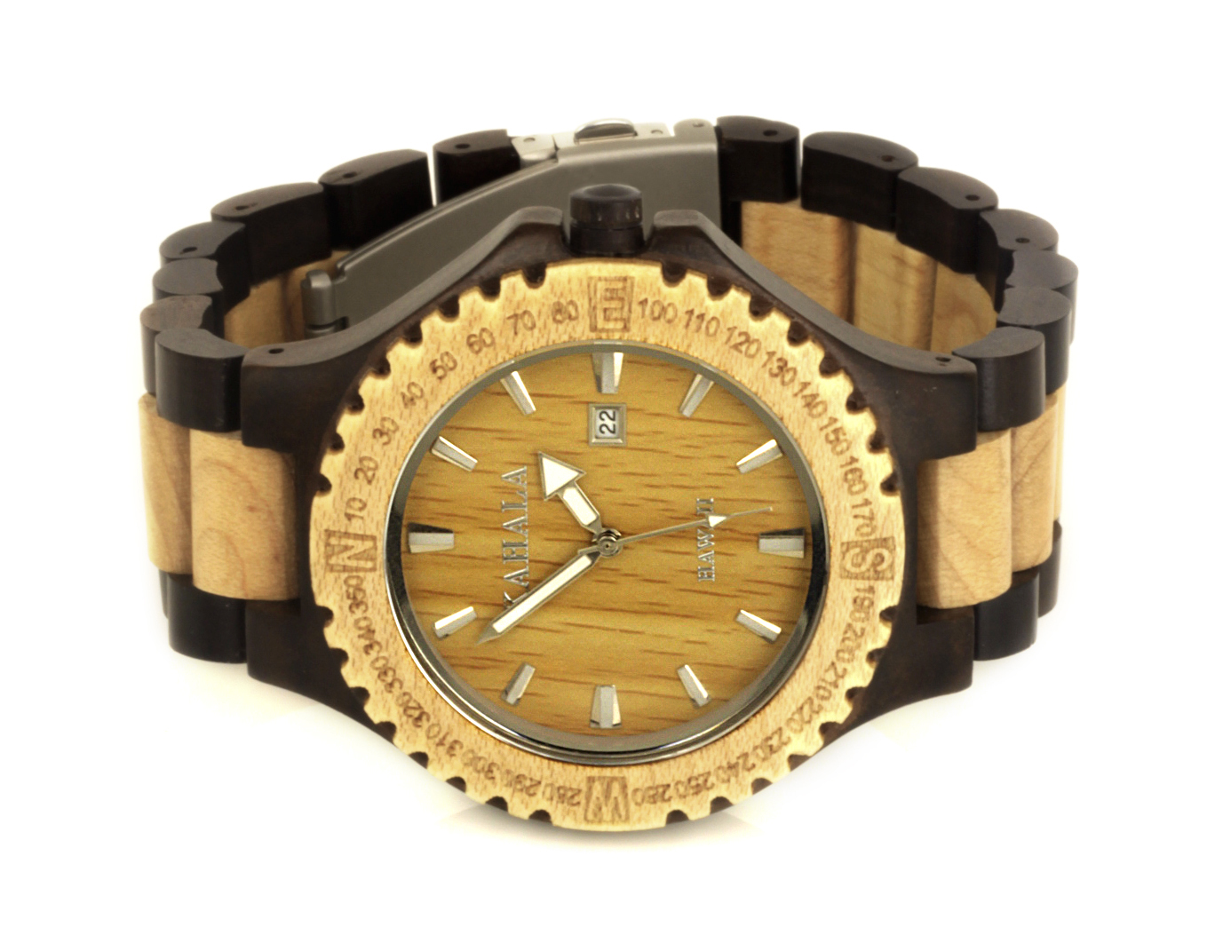 WOODEN WATCH MADE WITH MAPLE AND ACACIA KOA WOOD - KAHALA #72