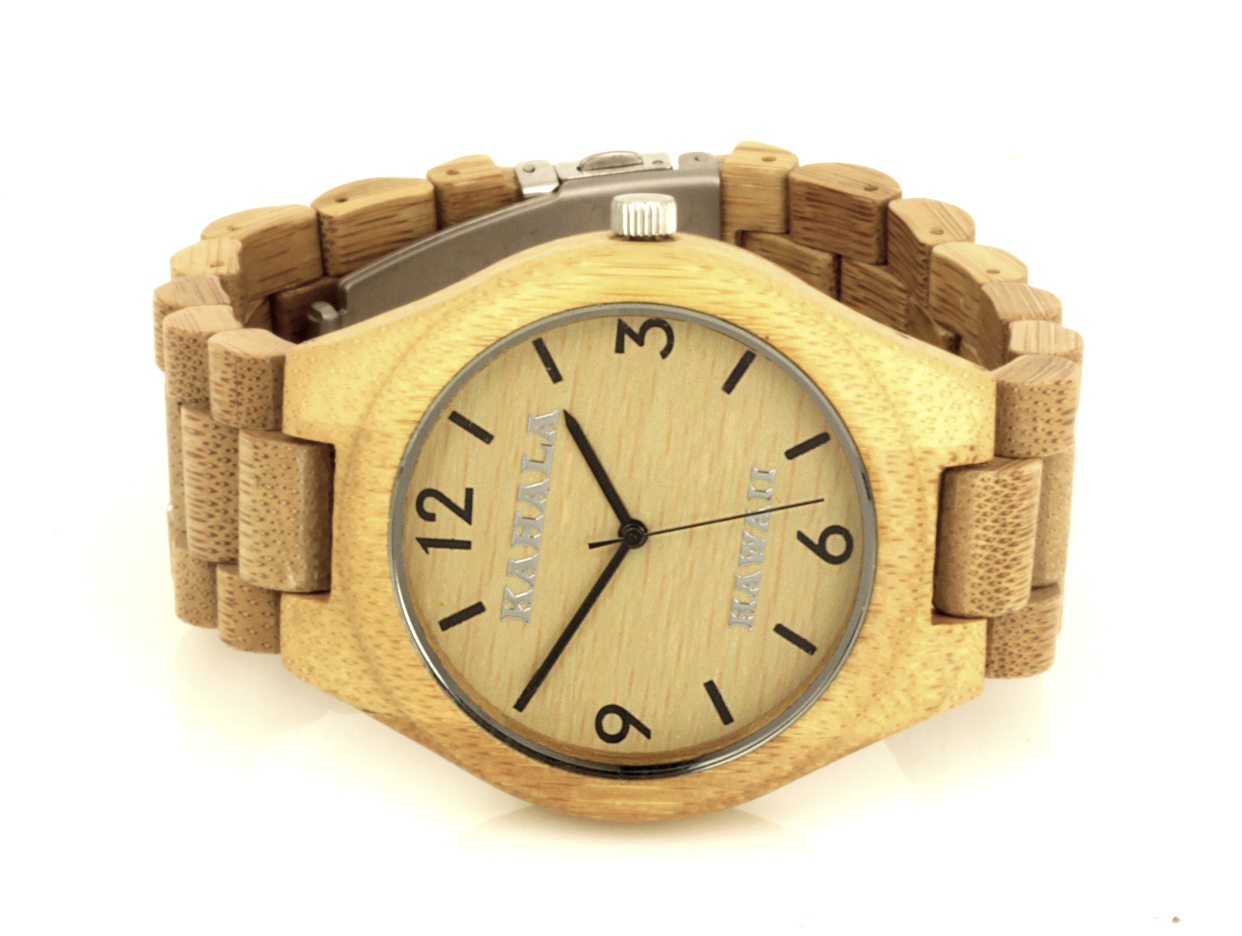 HANDMADE WOODEN WATCH MADE WITH BAMBOO WOOD - KAHALA #29