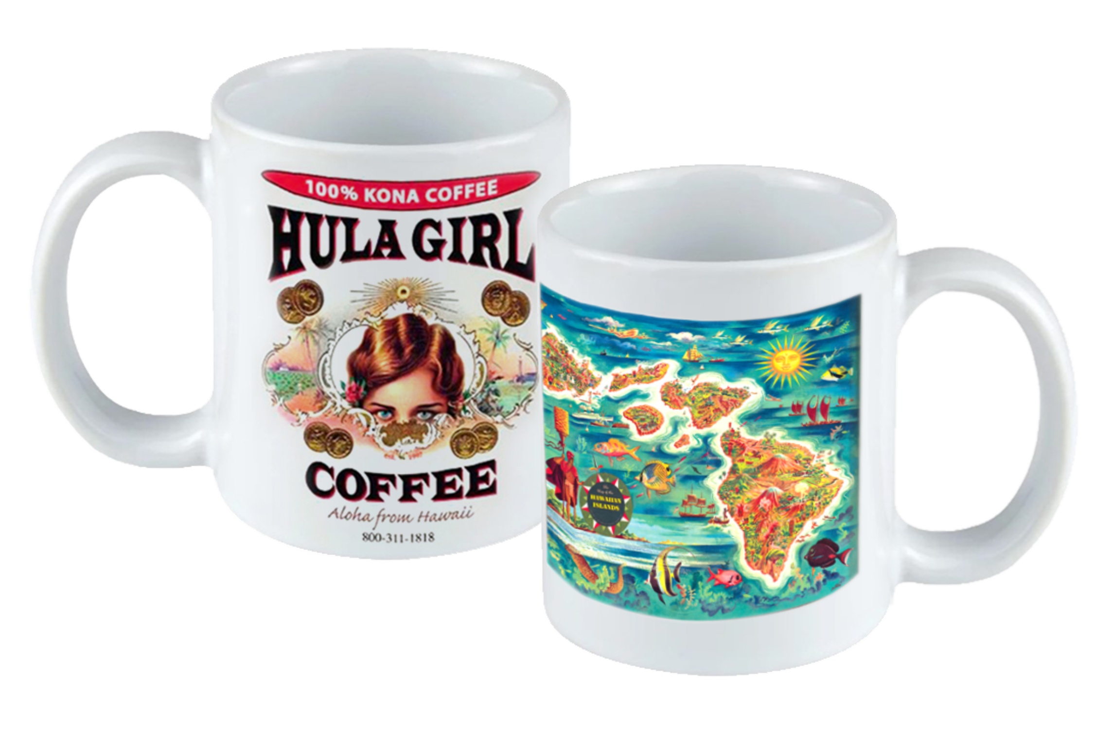 Hula Girl White Mug