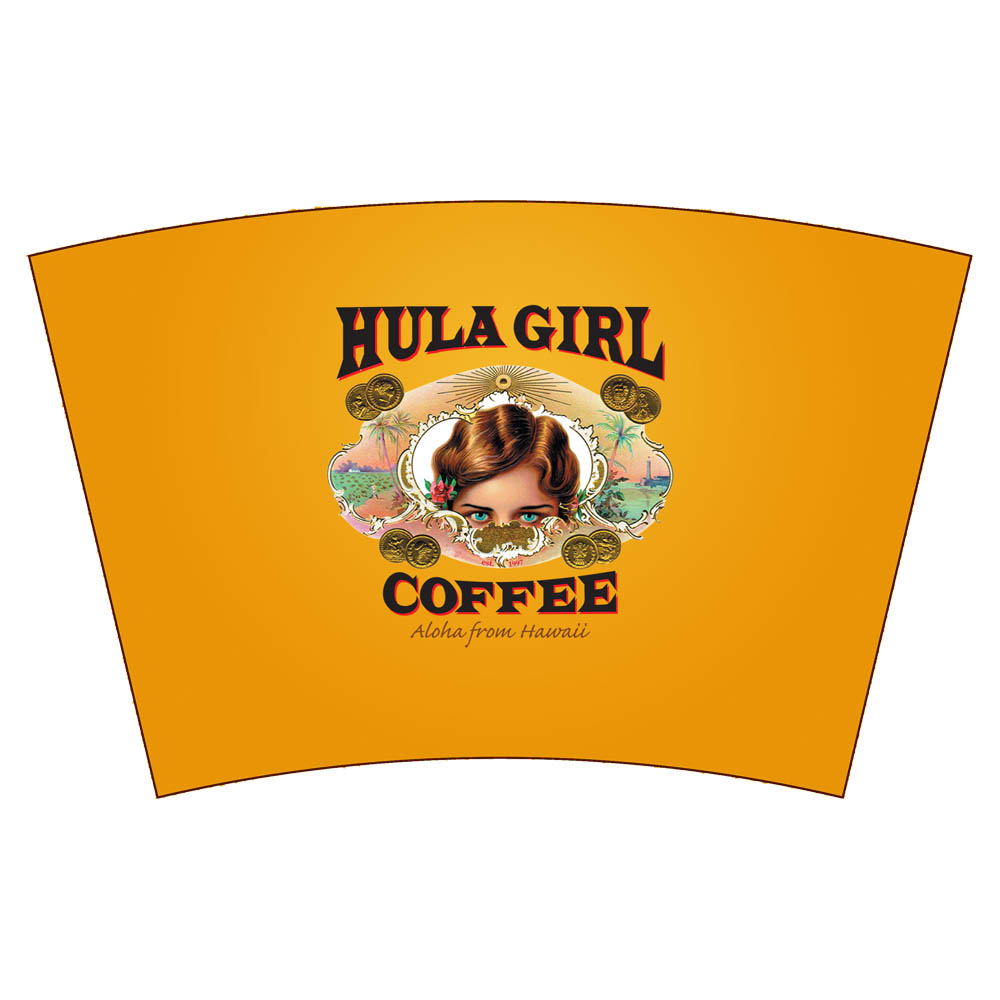 HULA GIRL BLACK TRAVEL MUG 8oz