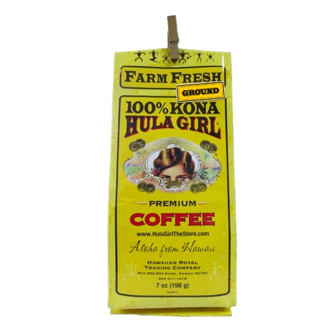 HULA GIRL 100% KONA COFFEE 7OZ (198GRAMS) - Kona Ground