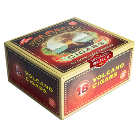 VOLCANO FLAVORED CIGARS BOX OF 18 Vanilla Mac Nut