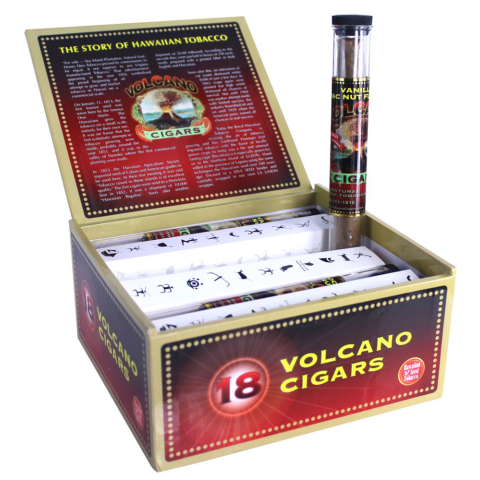 VOLCANO FLAVORED CIGARS BOX OF 18 Vanilla Mac Nut