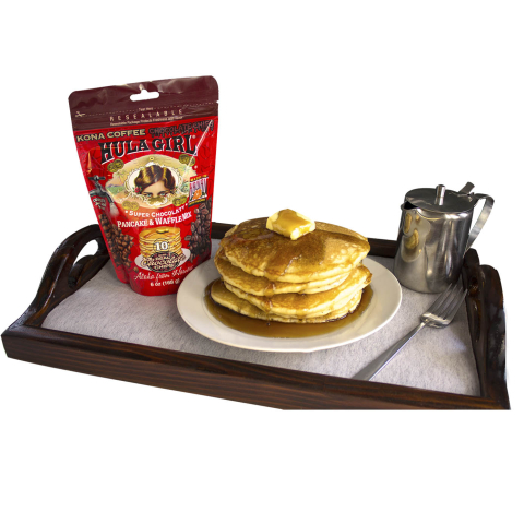 HULA GIRL KONA COFFEE CHOCOLATE CHIPS PANCAKE AND WAFFLE MIX