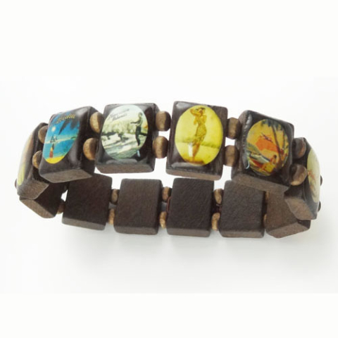 HAWAIIAN VINTAGE WOODEN BRACELETS