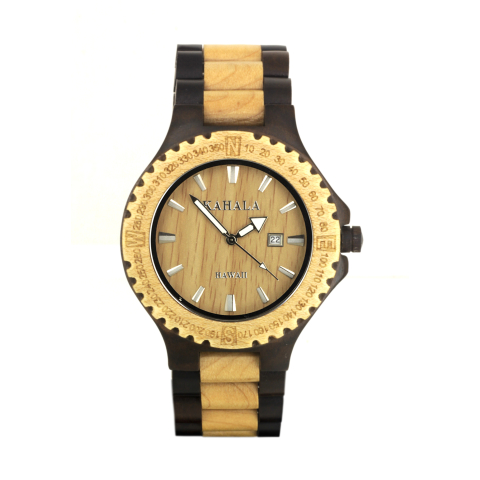 WOODEN WATCH MADE WITH MAPLE AND ACACIA KOA WOOD - KAHALA #72