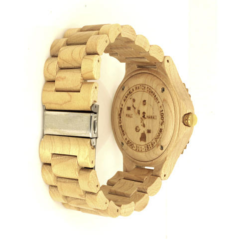 HANDMADE WOODEN WATCH MADE WITH MAPLE WOOD - KAHALA #71