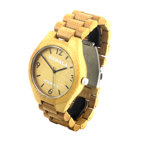HANDMADE WOODEN WATCH MADE WITH BAMBOO WOOD - KAHALA #29